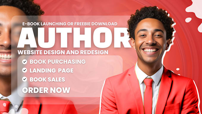 I will design author website, ebook website, book author website, ebook landing page